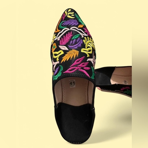 Colorful Embroidered Morocco Slippers mules for women US 10 - Picture 3 of 7